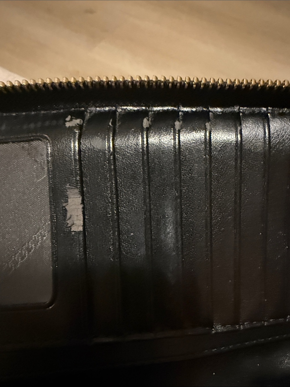 Michael Kors Black Zip-Around Leather Wallet with Gold Hardware - Picture 3 of 4